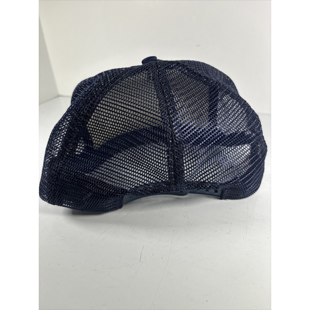 Vintage JET Contracting Snapback Trucker Hat Cap Foam Screen Print Lid Blue - Picture 4 of 7